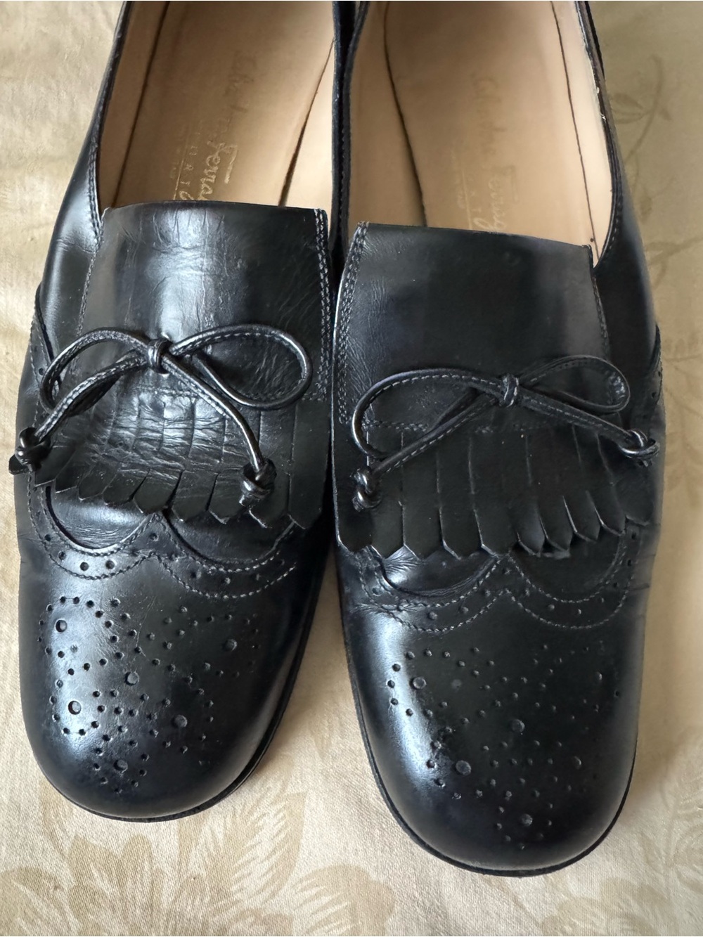 Salvatore Ferragamo Black Leather Kiltie Tassel Loafers - Picture 2 of 5